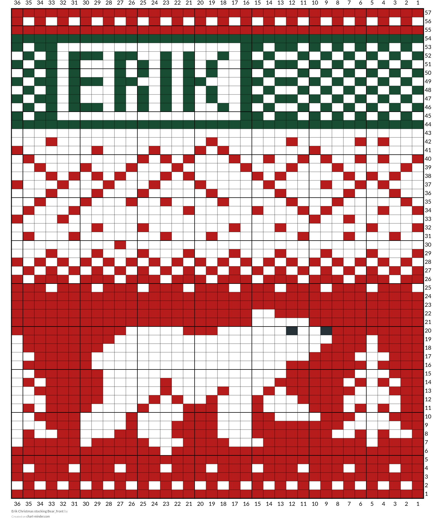Erik Christmas stocking Bear_front