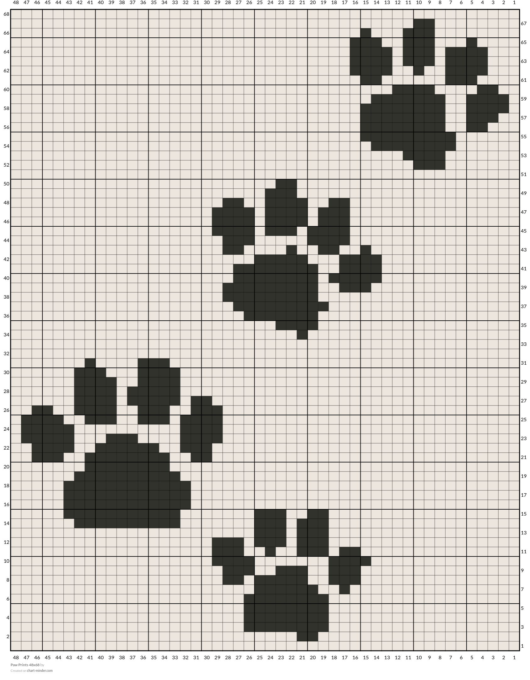 Paw Prints 48x68