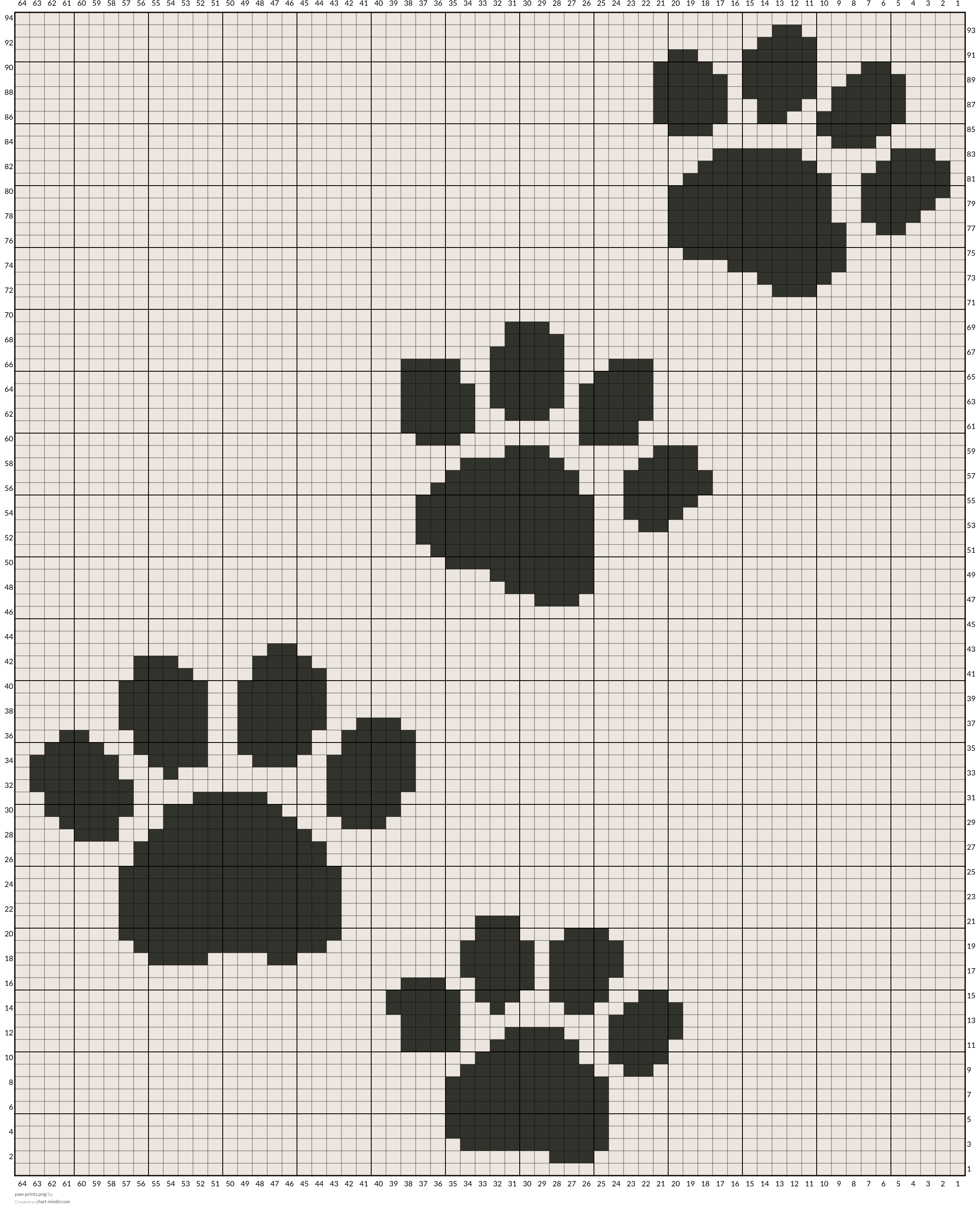 Paw Prints 64x94