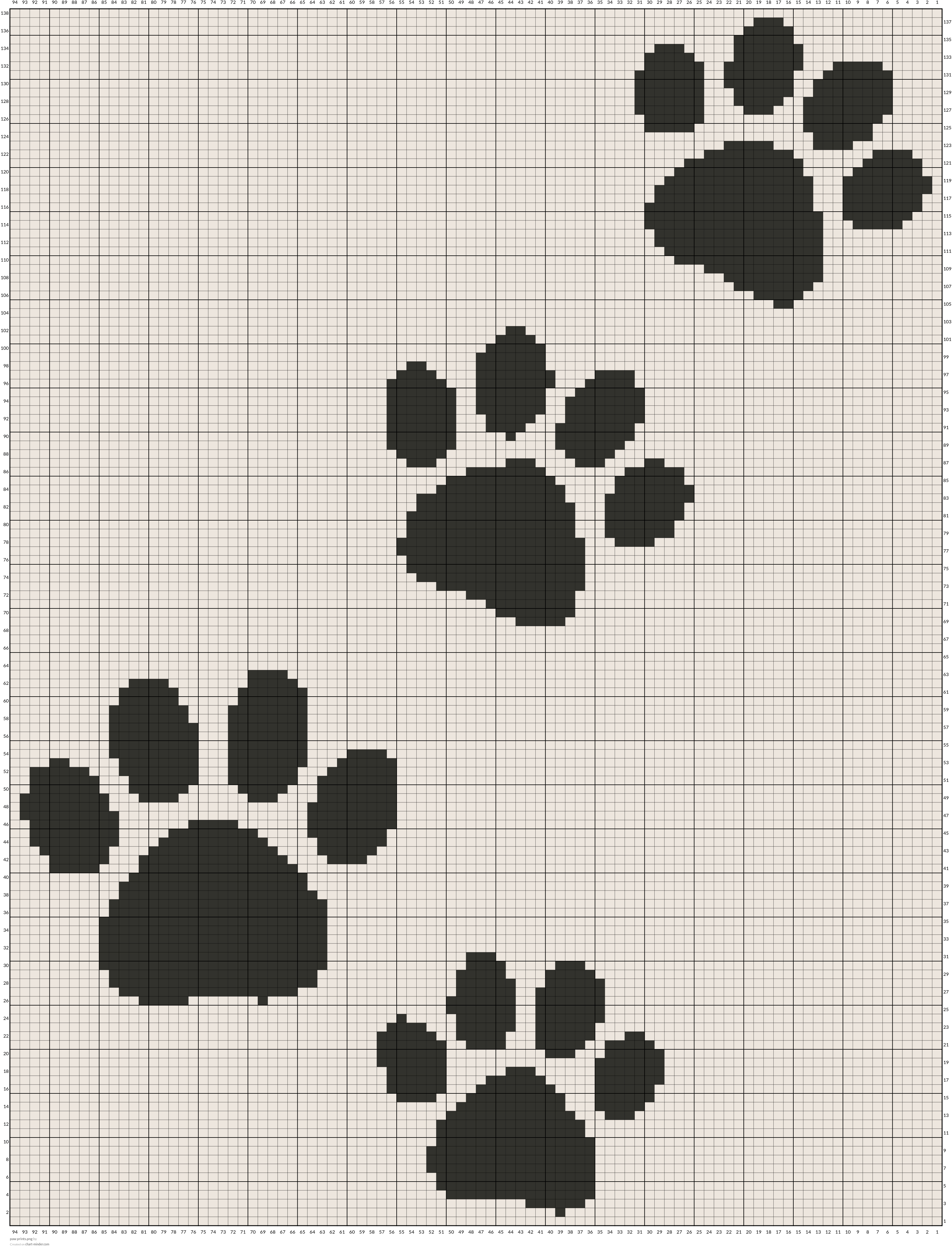 Paw Prints 94x138