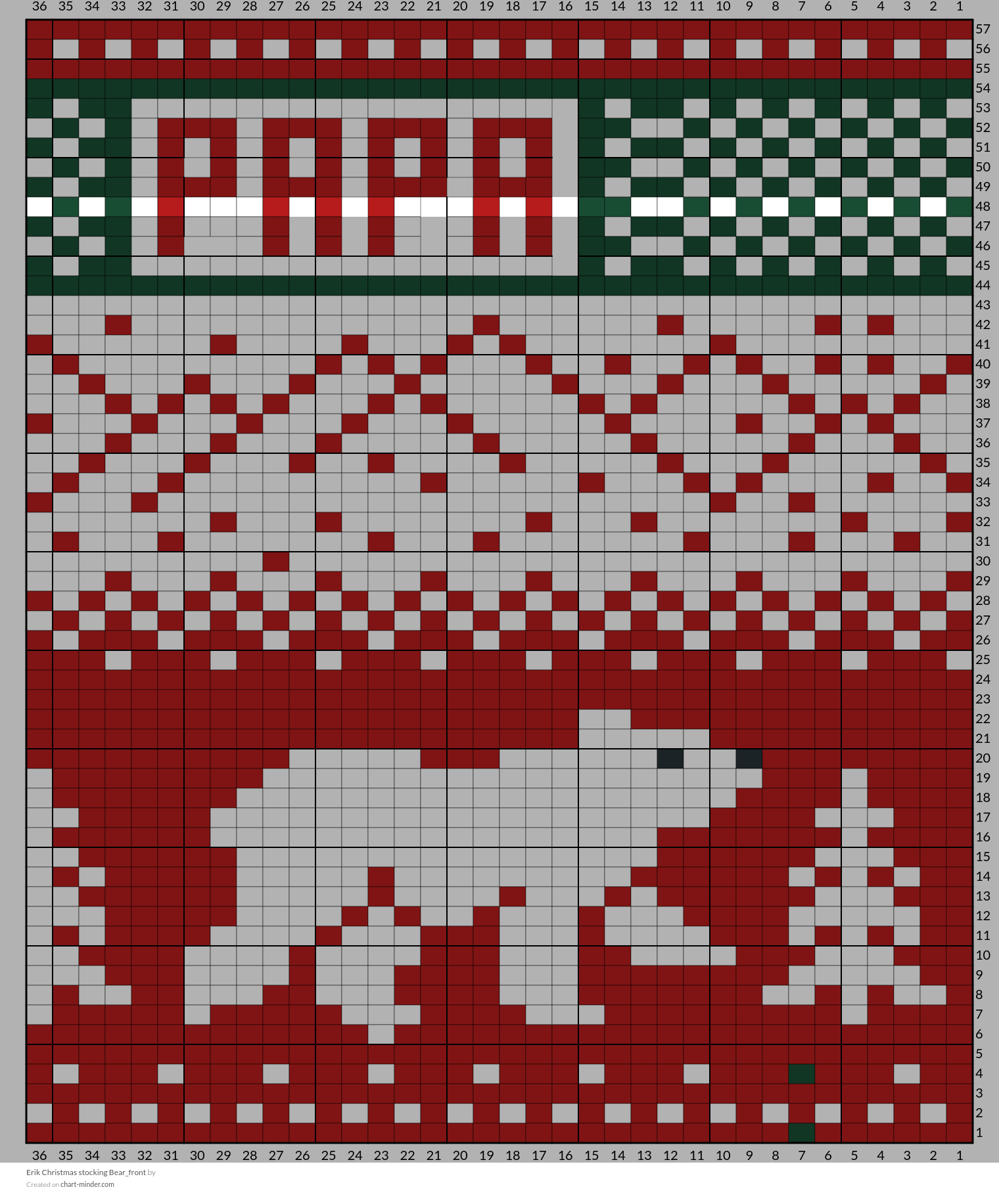 Erik Christmas stocking Bear_front