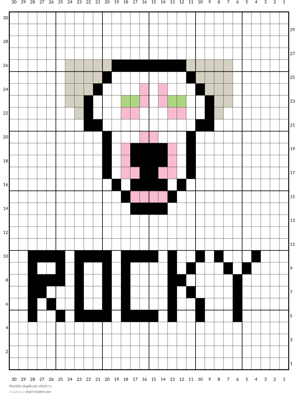 Rockito duplicate stitch