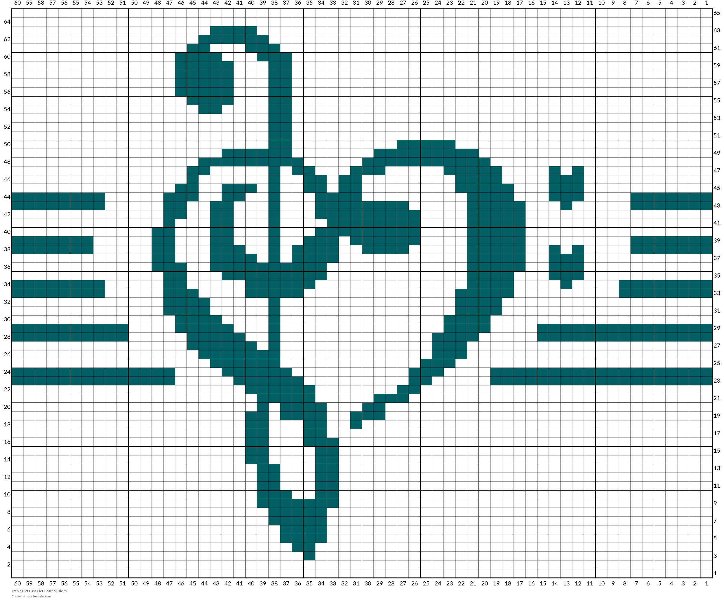 Treble Clef Bass Clef Heart Music