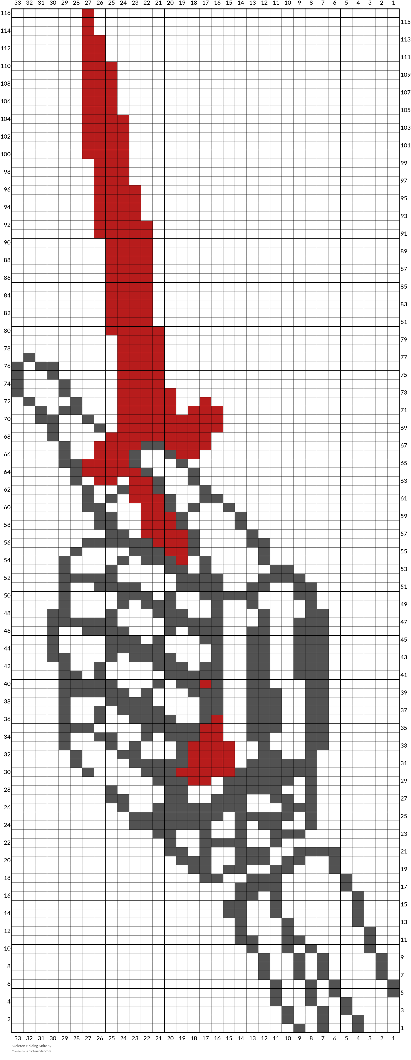 Skeleton Holding Knife