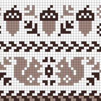 Copy of Squirrels - black brown stitches