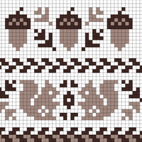 Squirrels - black brown stitches