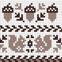 Copy of Squirrels - black brown stitches