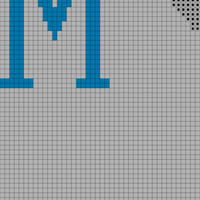 23 st wide x 33 st tall