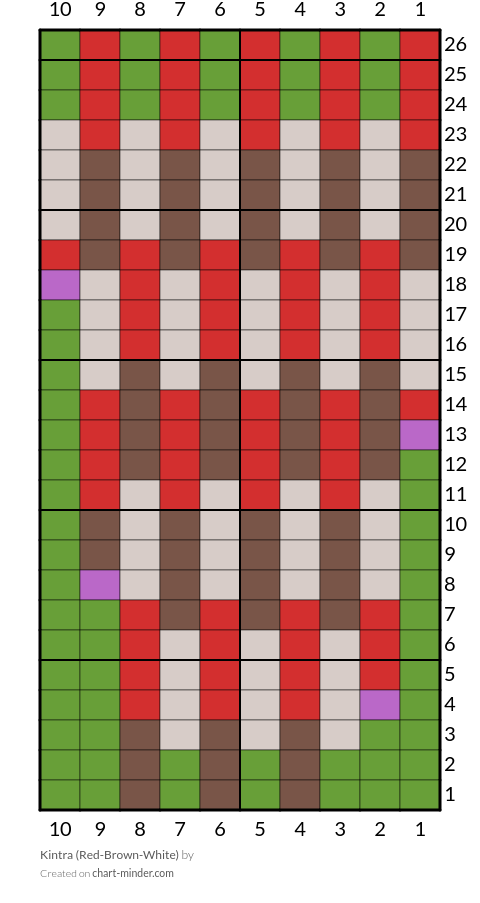 Kintra (Red-Brown-White)