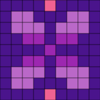 Entrelac colourwork 1