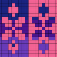 Entrelac colourwork 2