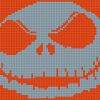 skellington (orange) 80x60