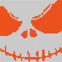 skellington (orange) 70x50