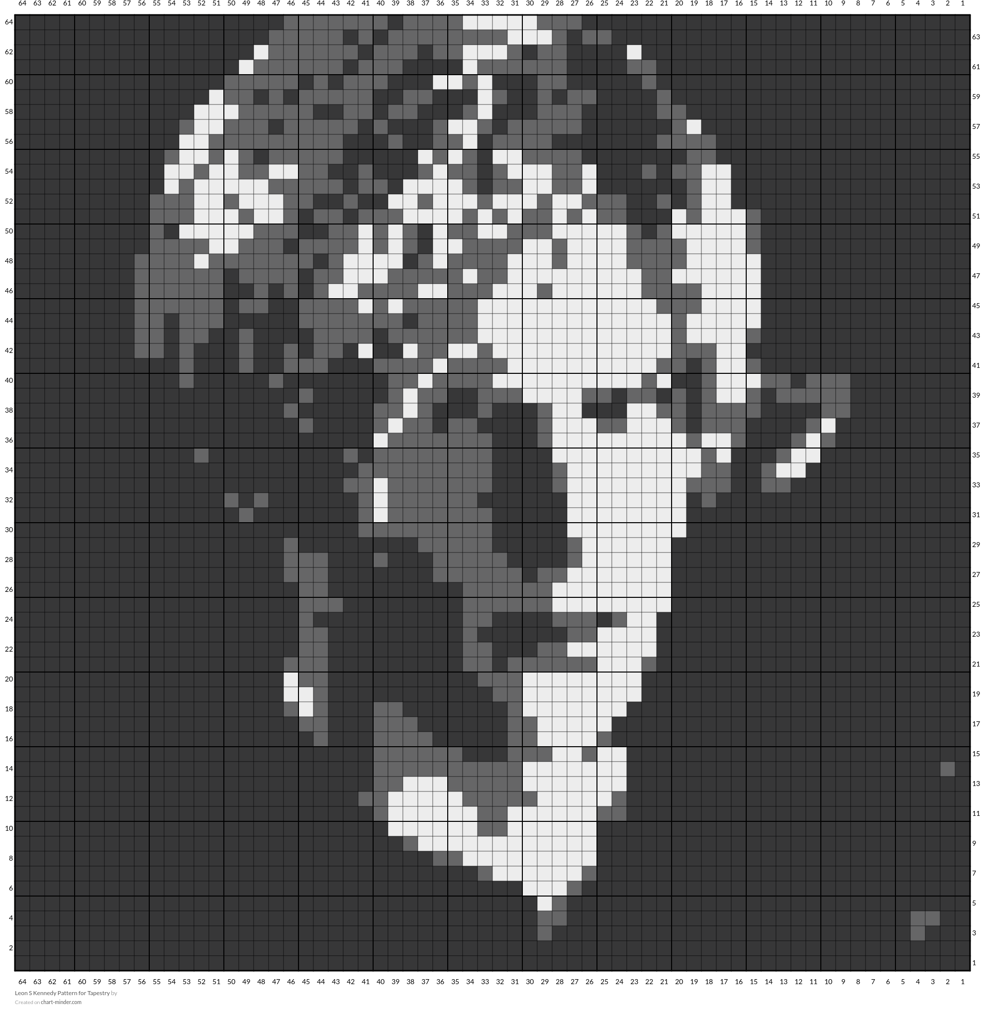Leon S Kennedy Pattern for Tapestry