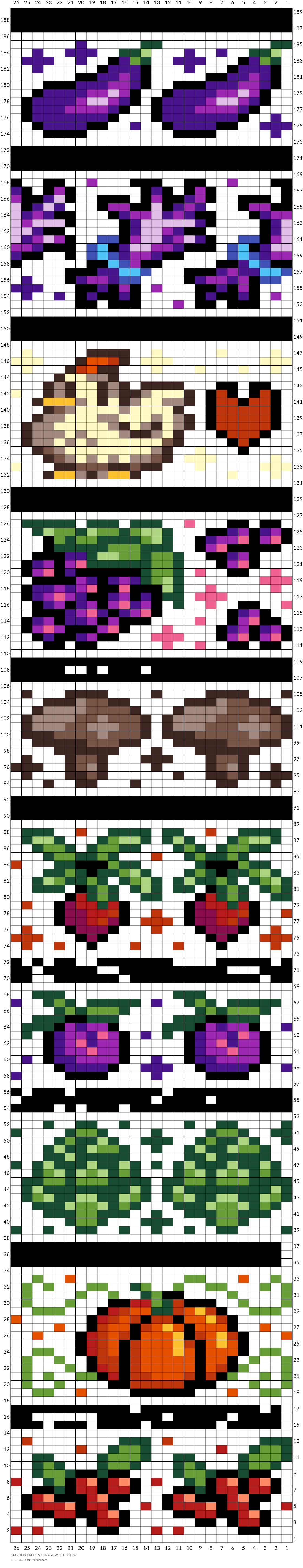 STARDEW CROPS & FORAGE WHITE BKG