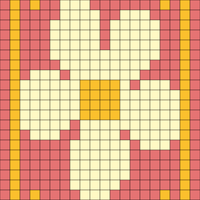Strawberry flower square