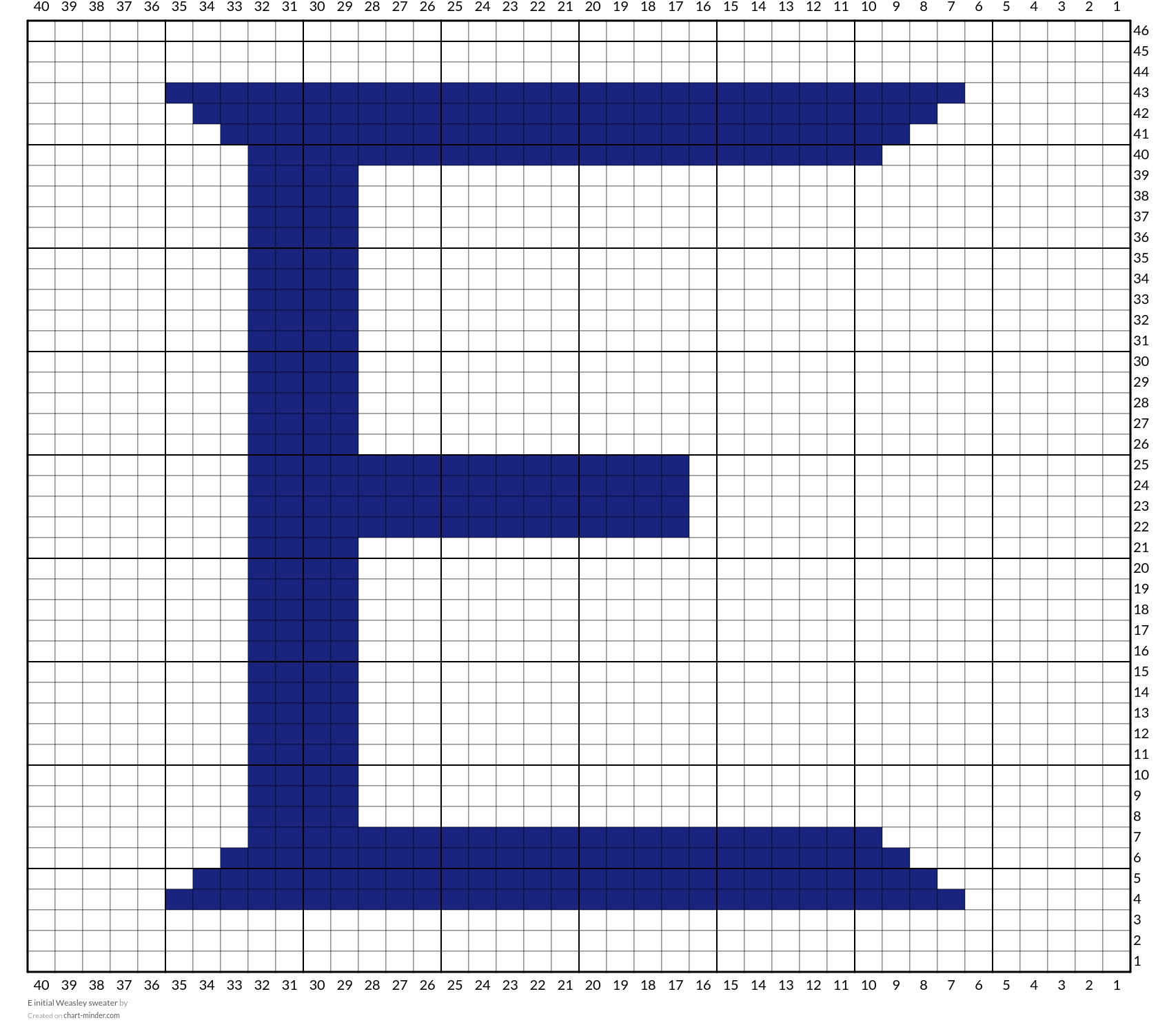 E initial Weasley sweater