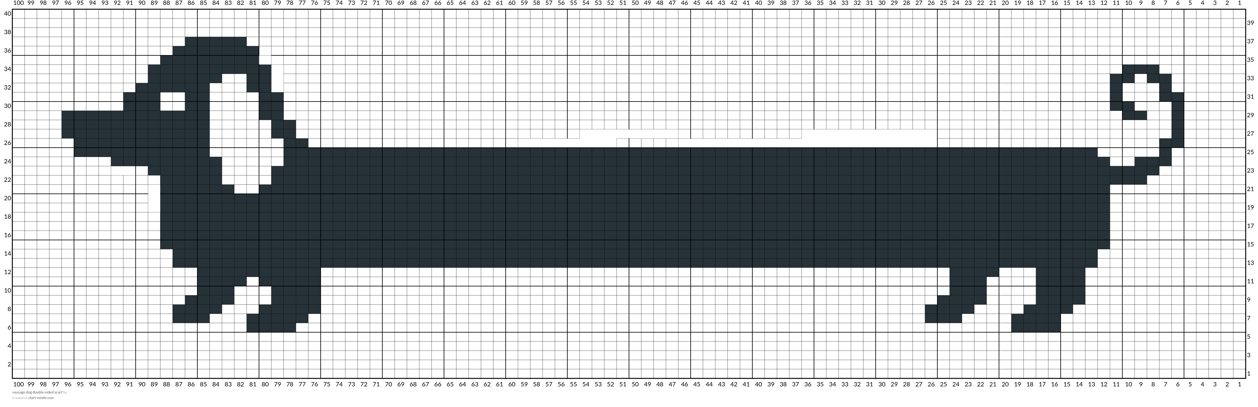 sausage dog double-sided scarf