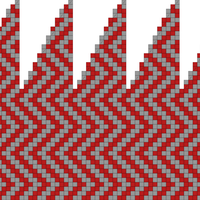grey and red zigzag