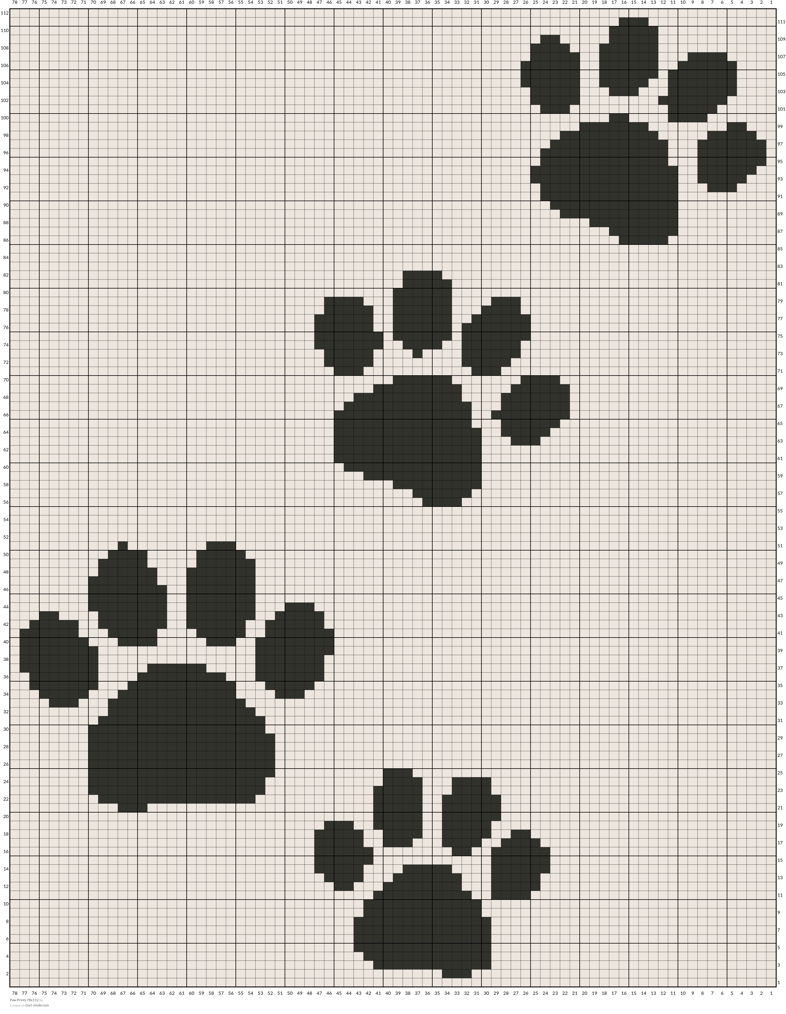 Paw Prints 78x112