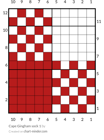 Cape Gingham sock 1
