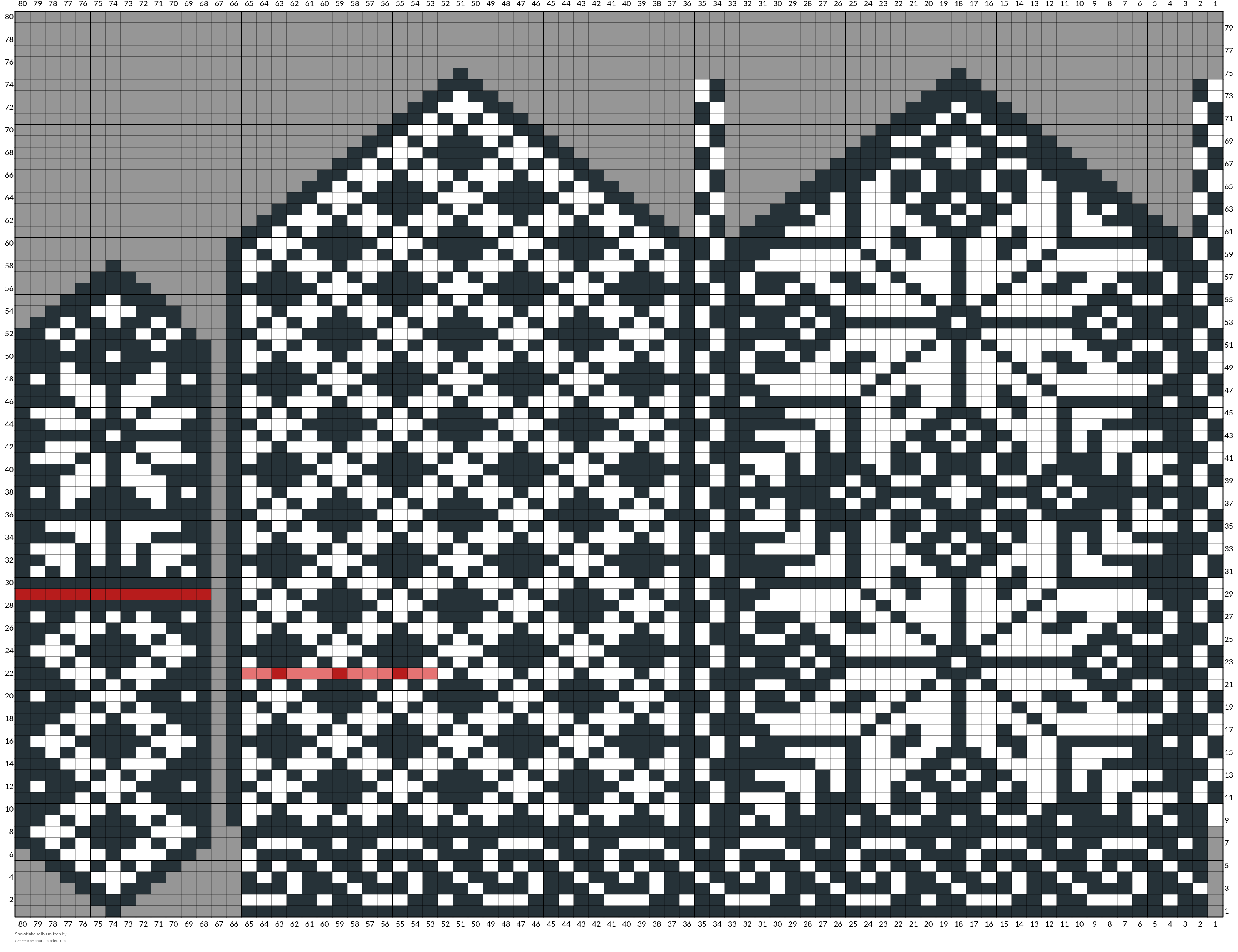 Snowflake selbu mitten