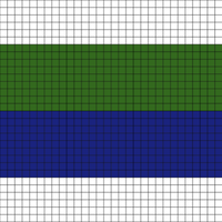 green and navy twisted rib