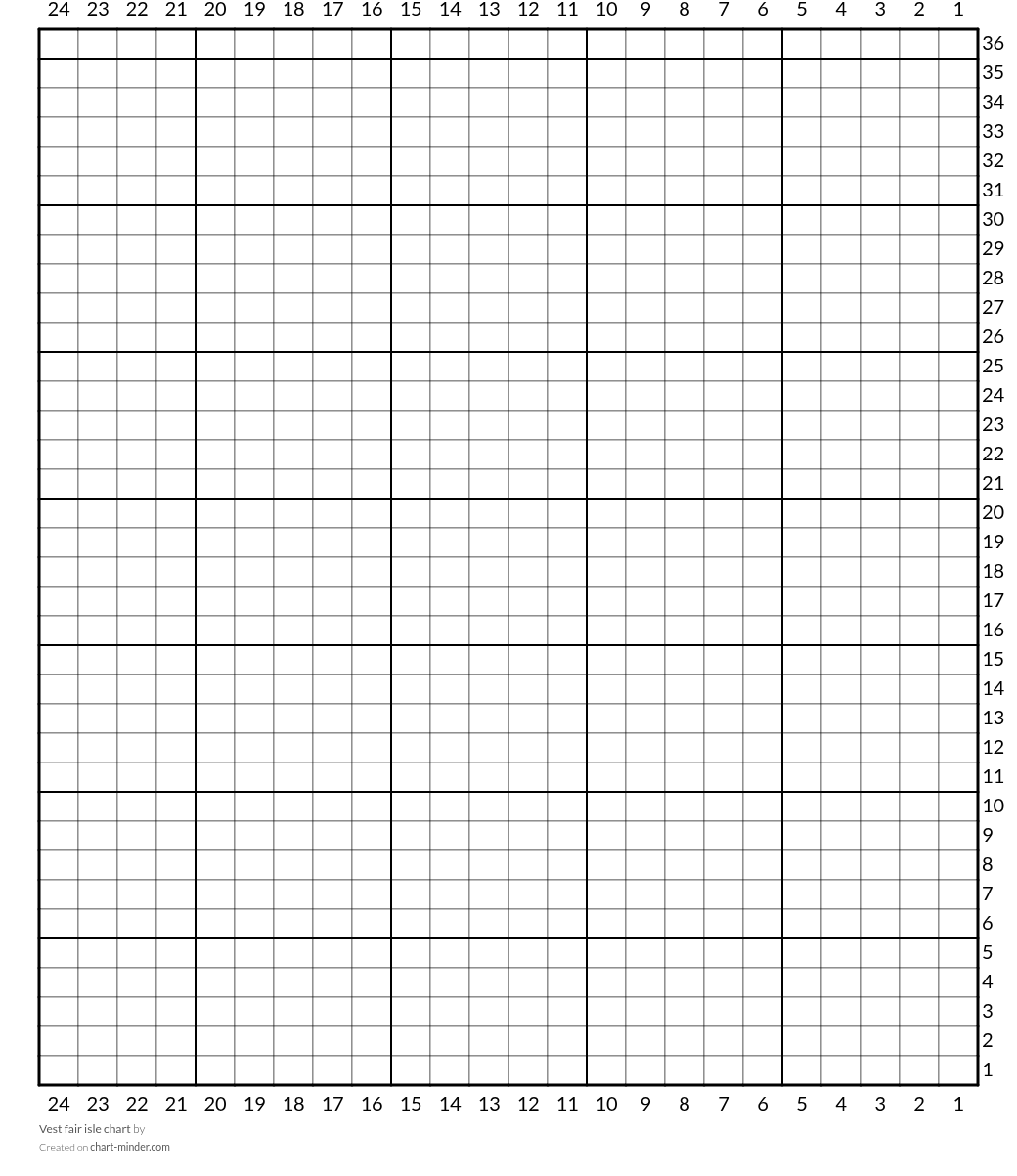 Vest fair isle chart