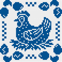 Filet Crochet Chicken