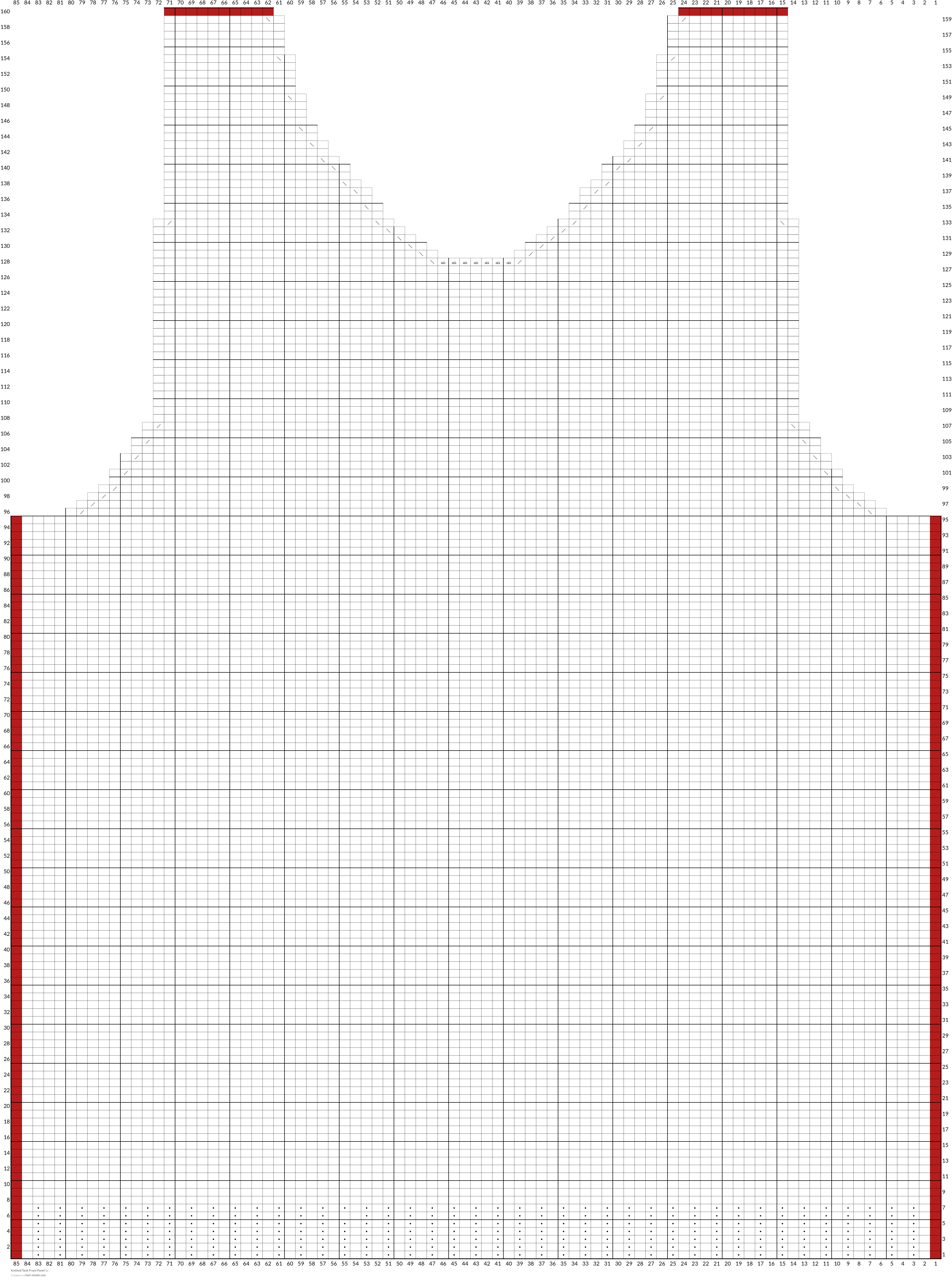 Knitted Tank Front Panel
