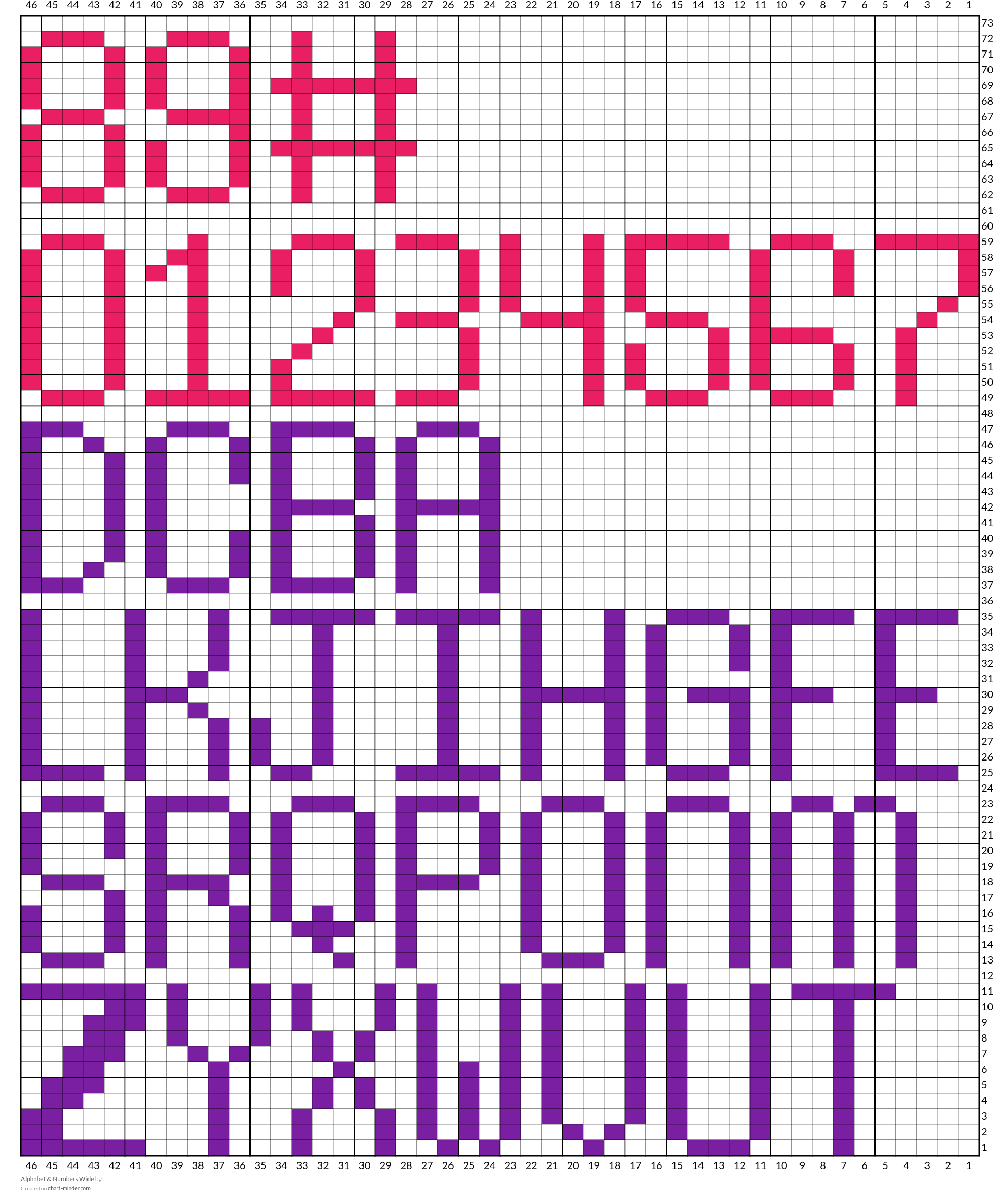 Alphabet & Numbers Wide