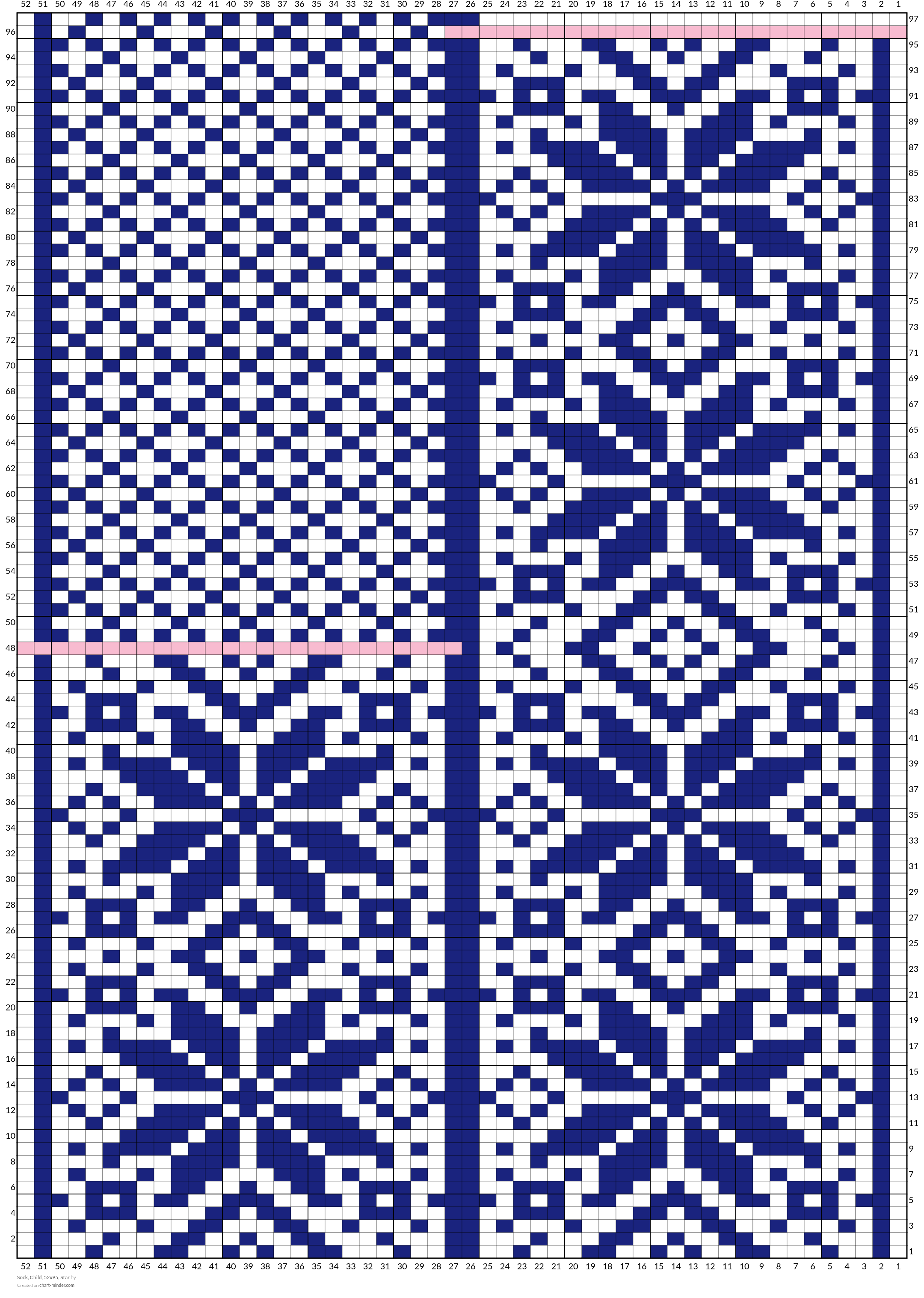 Sock, Child, 52x95, Star