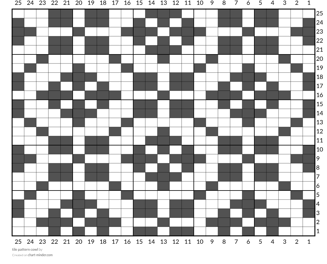 tile pattern cowl