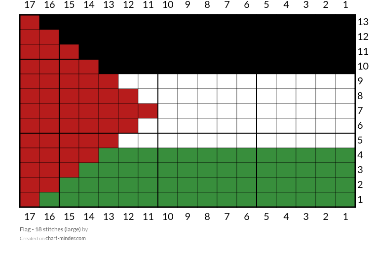 Flag - 18 stitches (large)