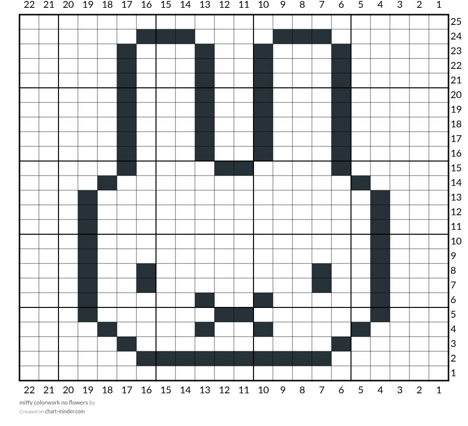 miffy colorwork no flowers