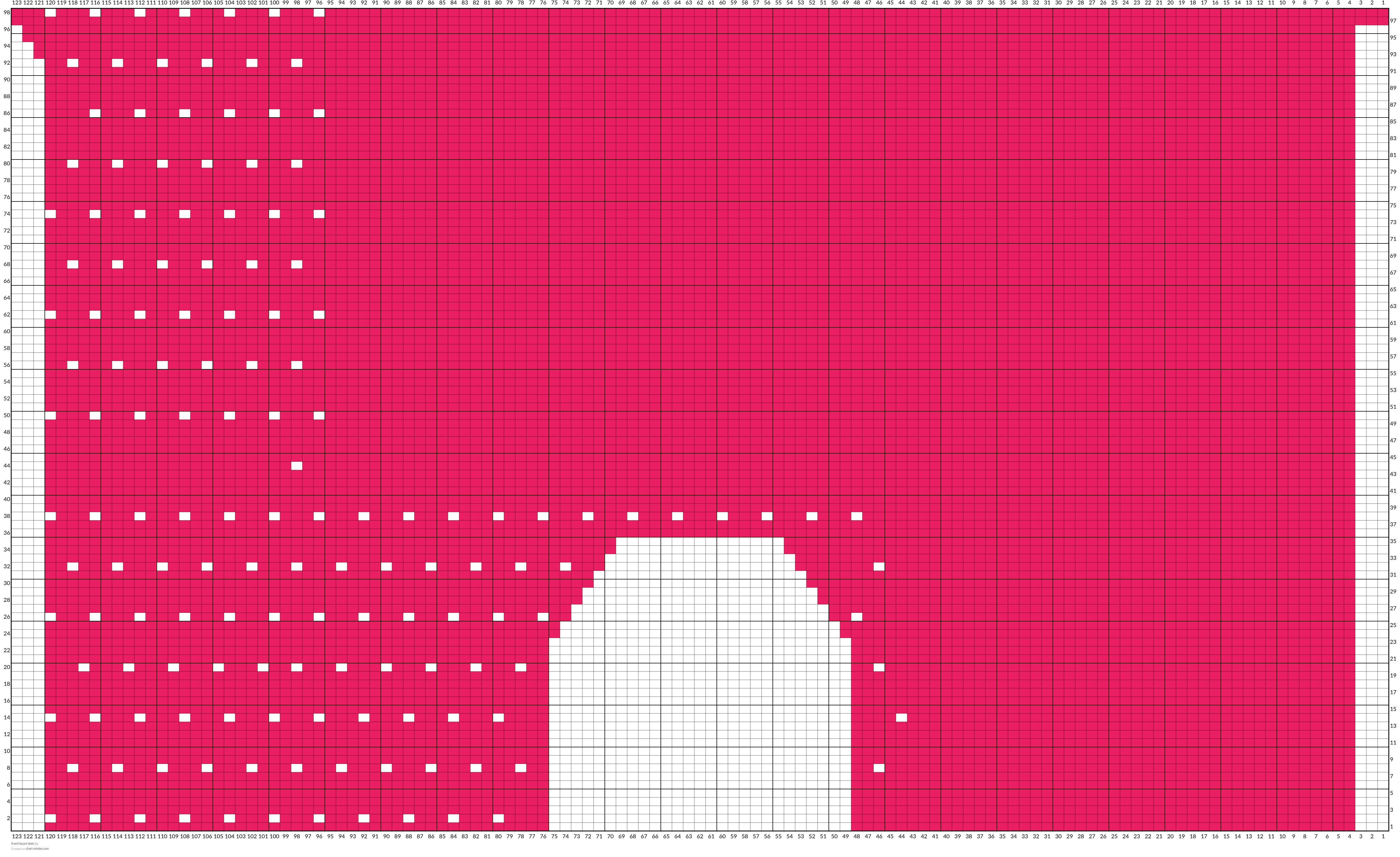 front heart dots