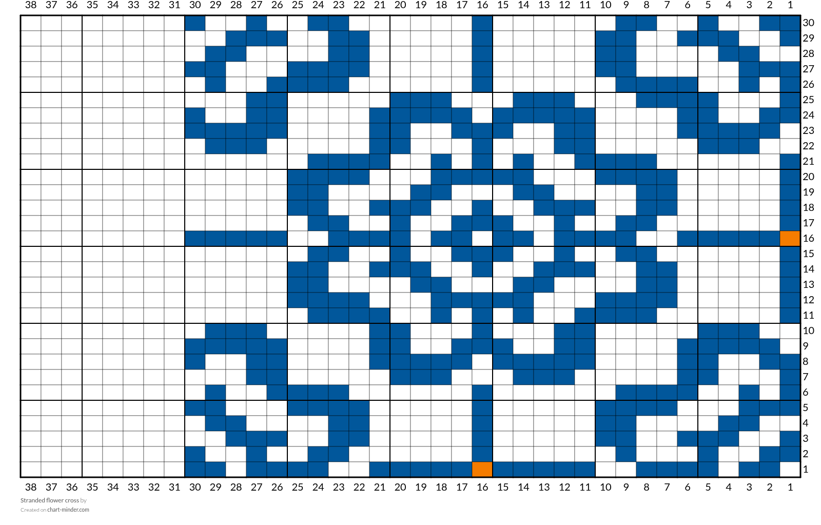 Stranded flower cross