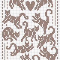 Baby blanket with cats (based on child's sweater with a cat pattern)