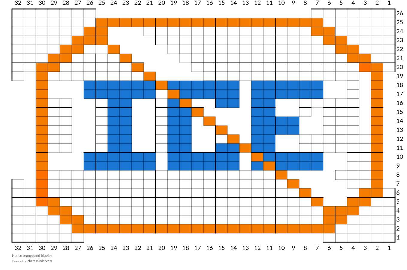 No Ice orange and blue