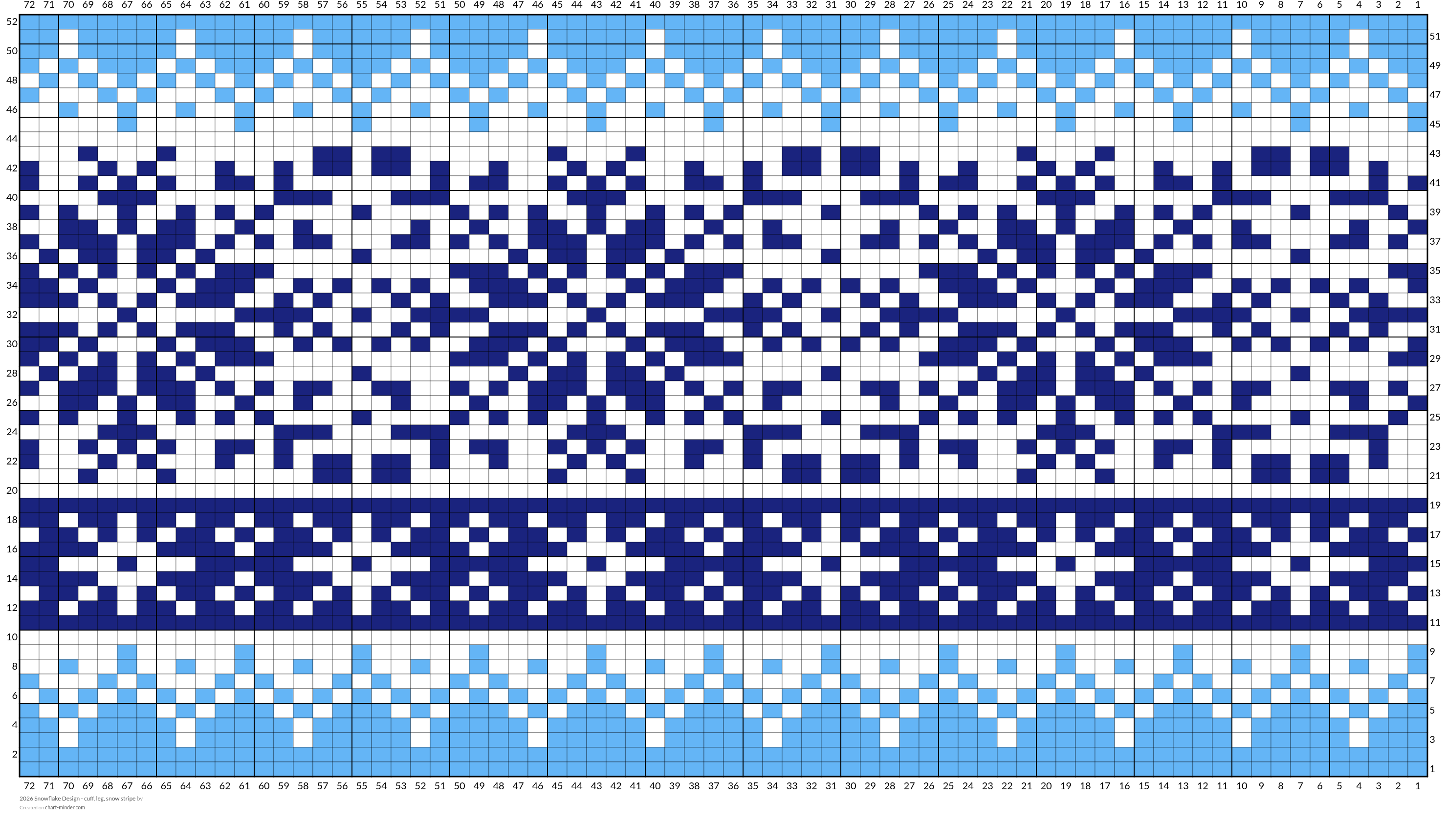 2026 Snowflake Design  - cuff, leg, snow stripe