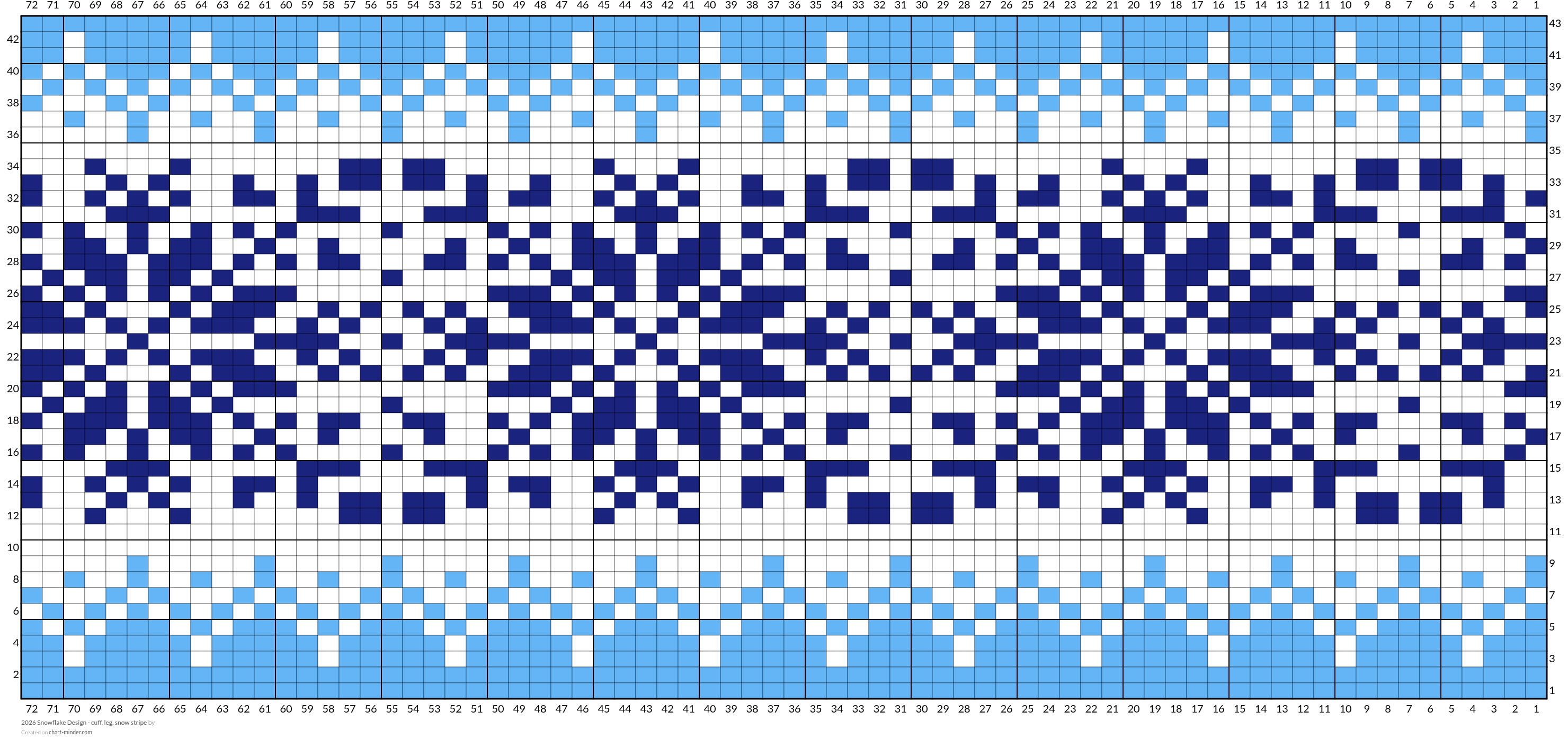 2026 Snowflake Design  - cuff, leg, snow stripe