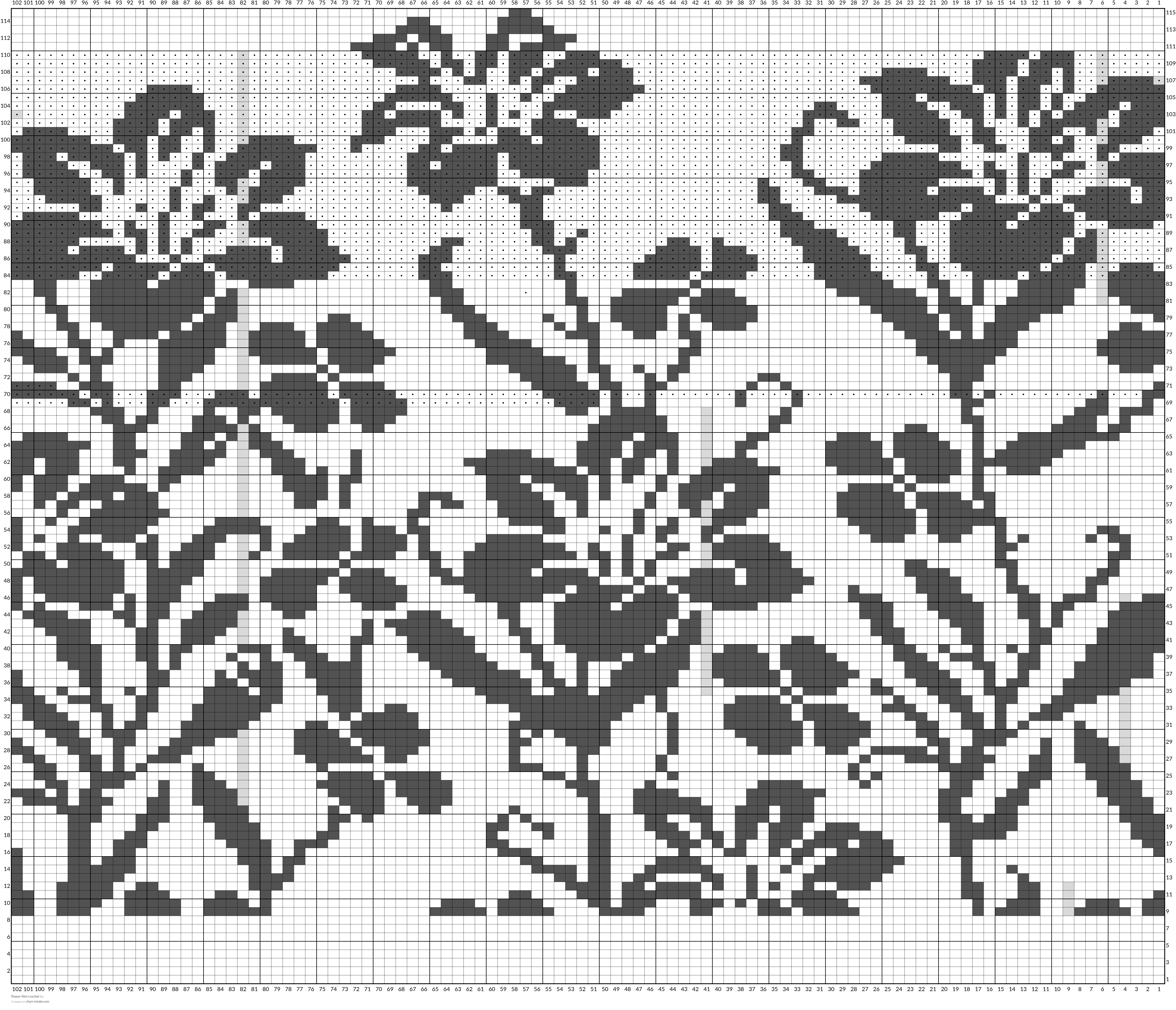 flower filet crochet