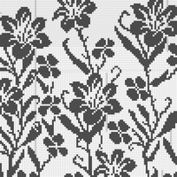 flowers filet crochet