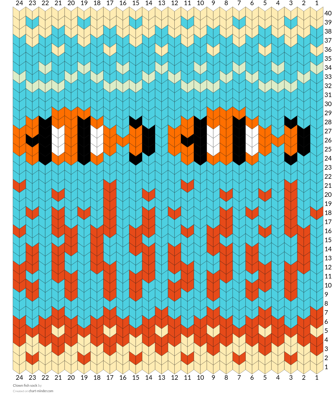 Clown fish sock