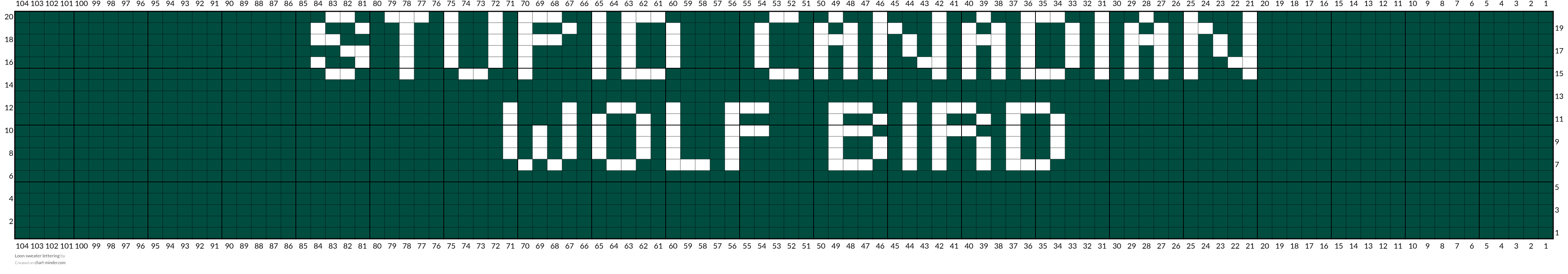 Loon sweater lettering