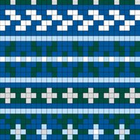 Blue & Green Mitts