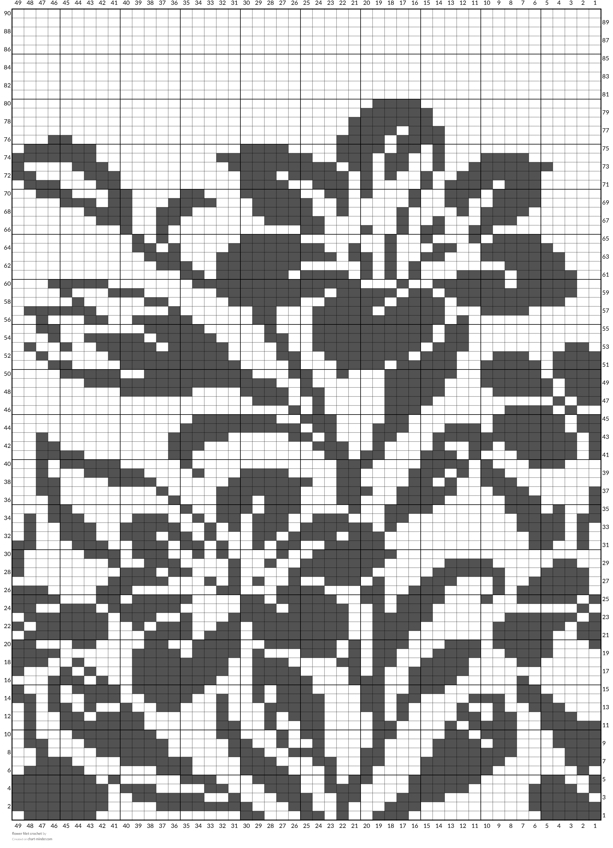 flower filet crochet