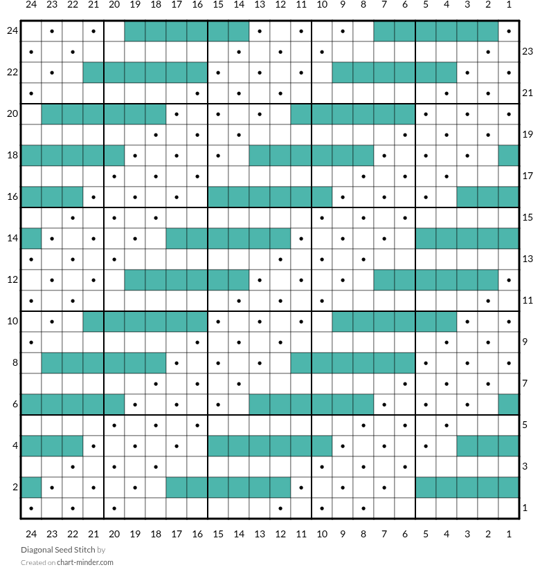 Diagonal Seed Stitch