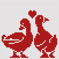smaller heart copy of Geese in love