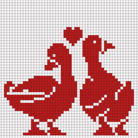 to the left smaller heart copy of Geese in love